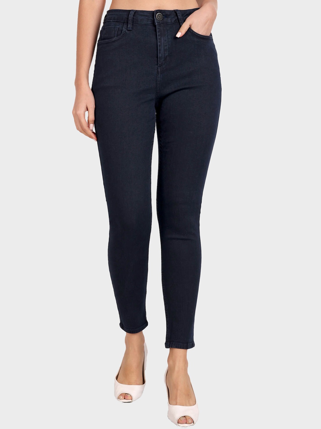 

Roadster Women Navy Blue Skinny-Fit High-Rise Denim Jeans