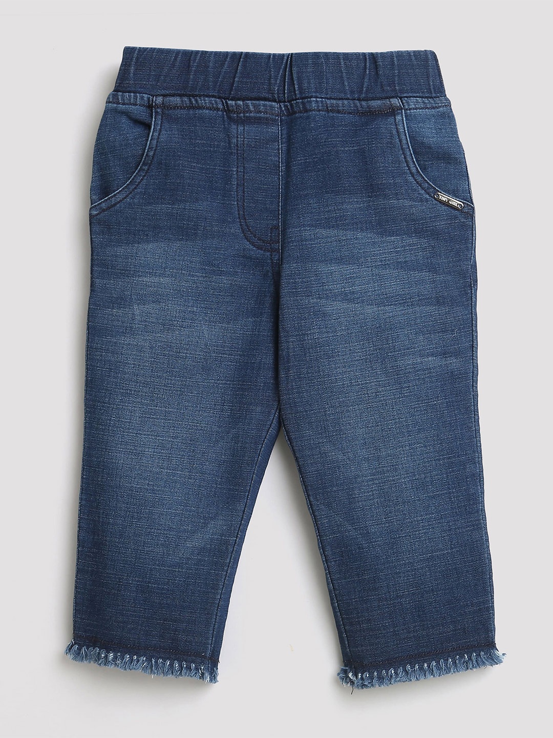 

Tiny Girl Mid-Rise Cotton Capris, Blue