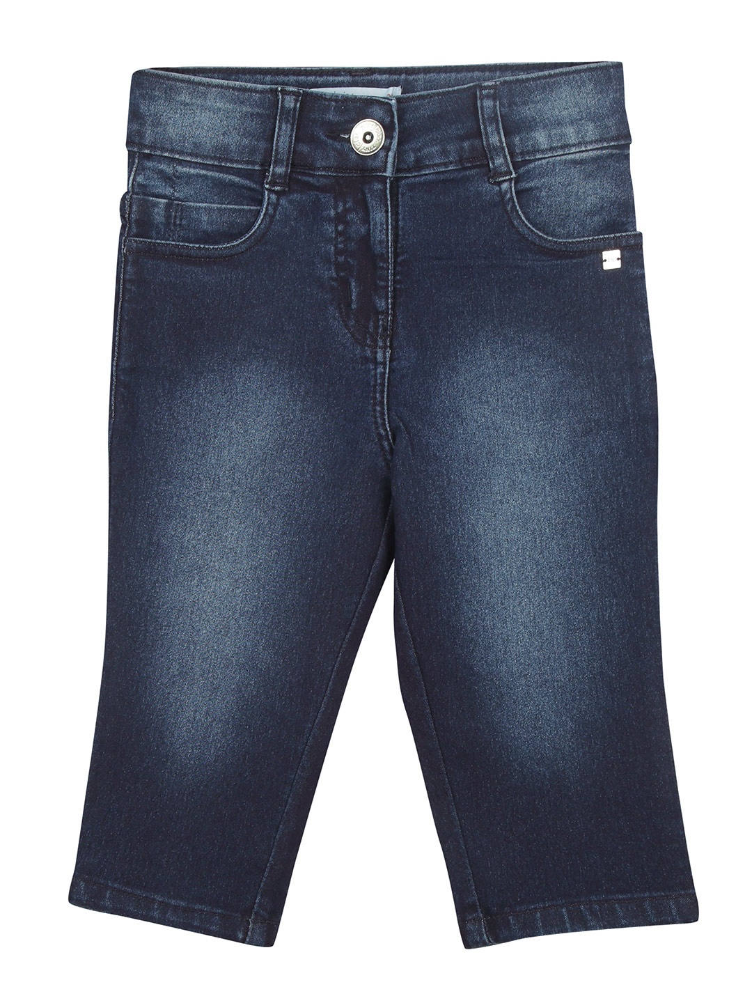 

Tiny Girl Mid-Rise Cotton Capris, Blue
