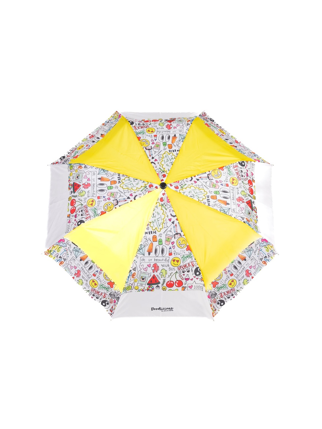 

Doodlicious Printed 3-Fold Umbrella, Yellow