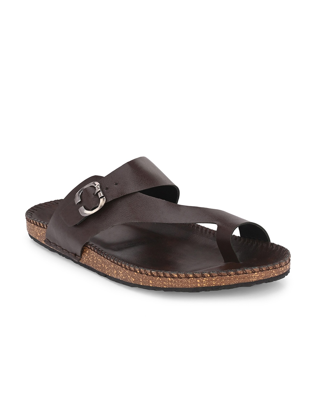 

Azzaro Black Men Textured Comfort Sandals, Brown