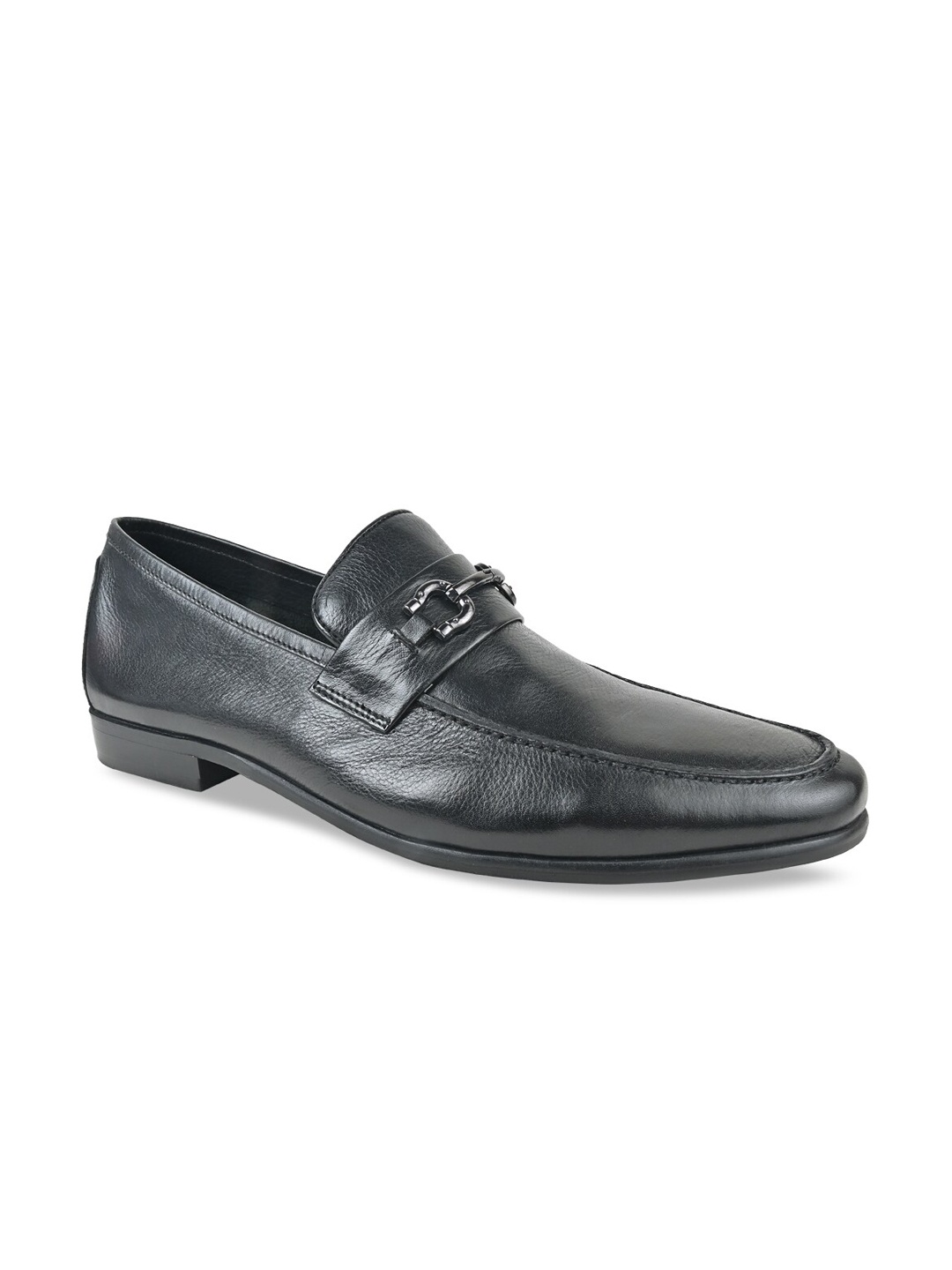 

Regal Men Embellished Leather Formal Horsebit Loafers, Black