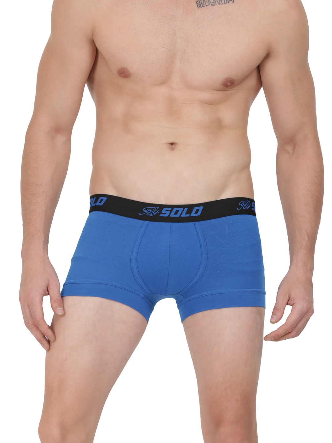 

SOLO Men Mid-Rise Short Trunk, Blue