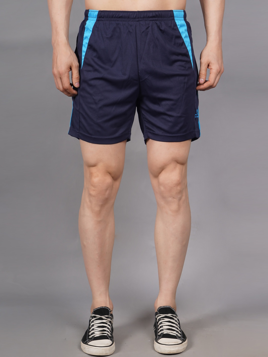 

Shiv Naresh Men Mid-Rise Running Sports Shorts, Black