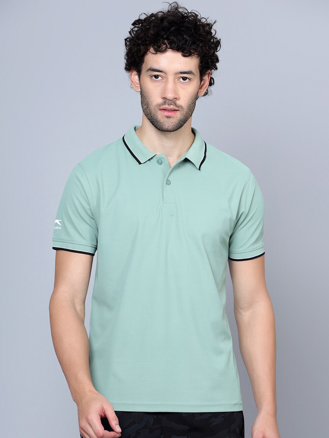 

Shiv Naresh Polo Collar Antimicrobial T-shirt, Sea green