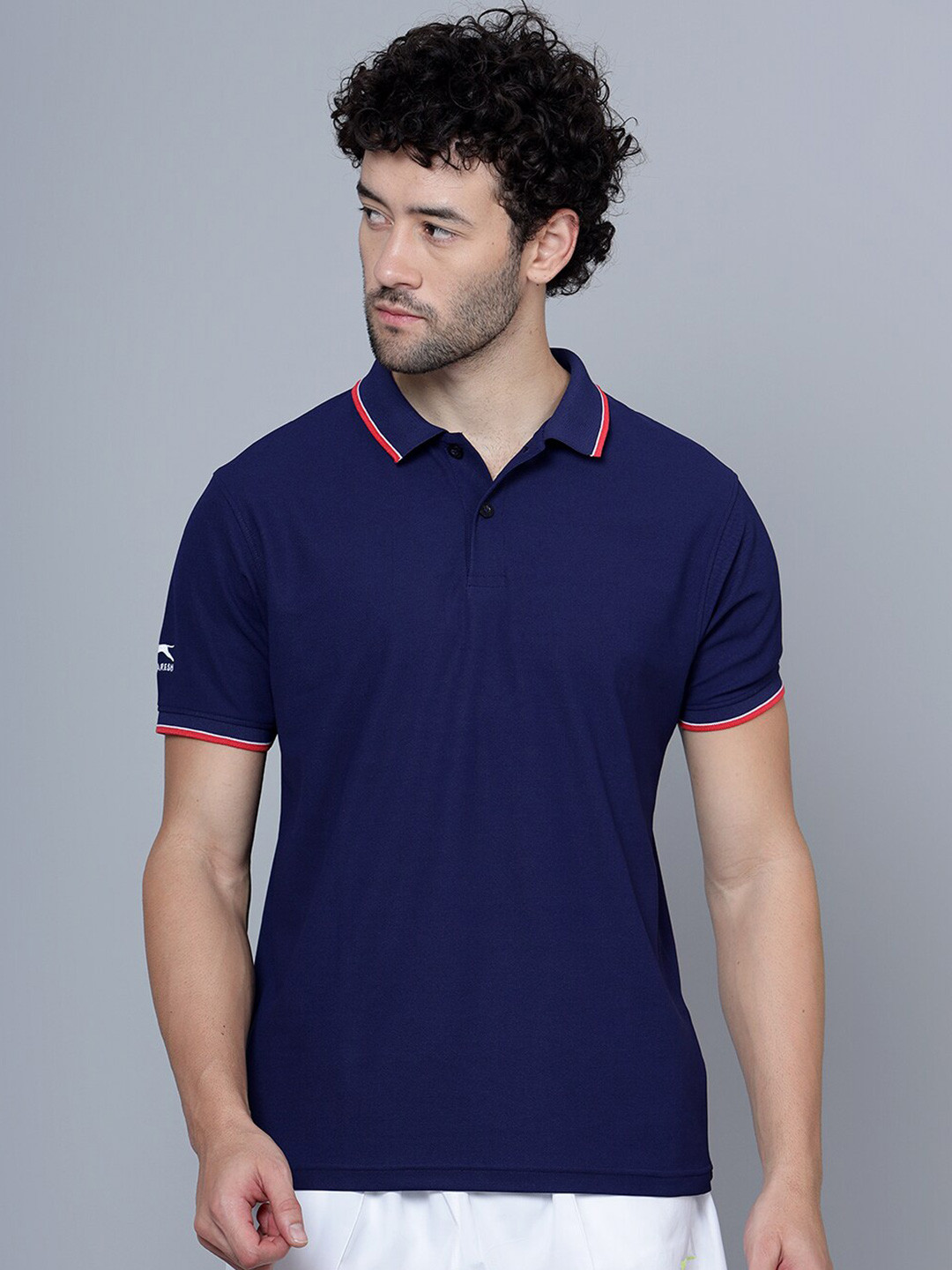 

Shiv Naresh Polo Collar Antimicrobial T-shirt, Navy blue