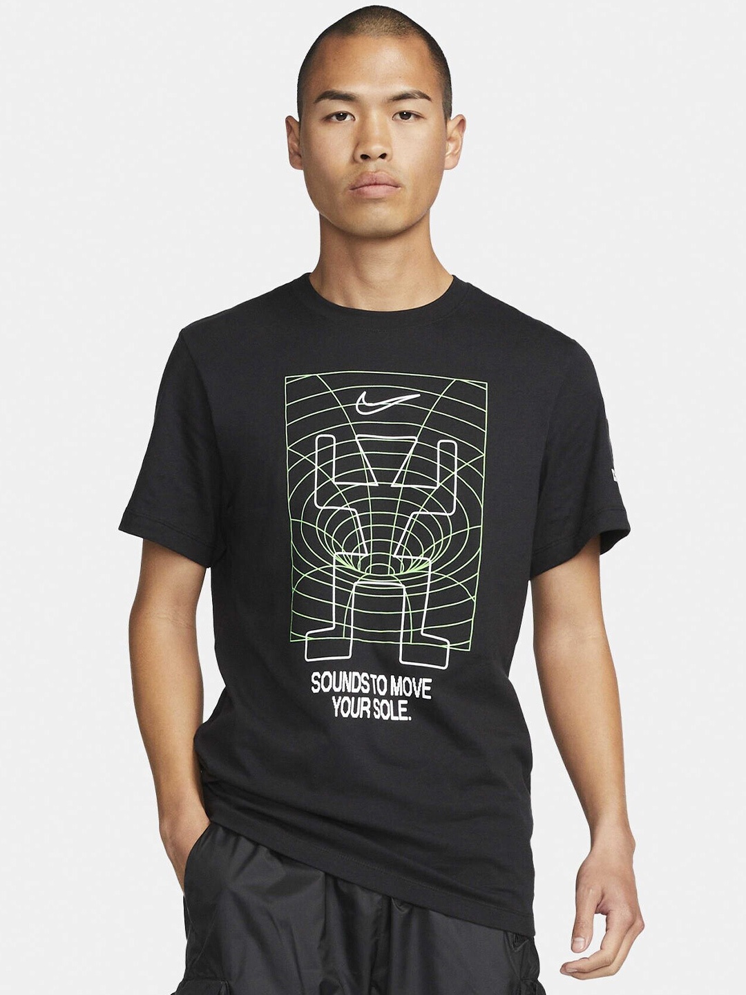 

Nike Men Sportswear Printed Cotton T-Shirt, Black
