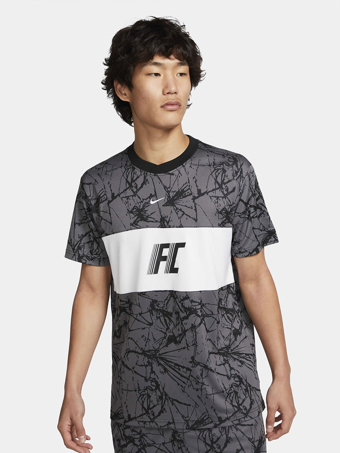 

Nike Dri-FIT F.C. Short-Sleeve Football T-Shirt, Grey