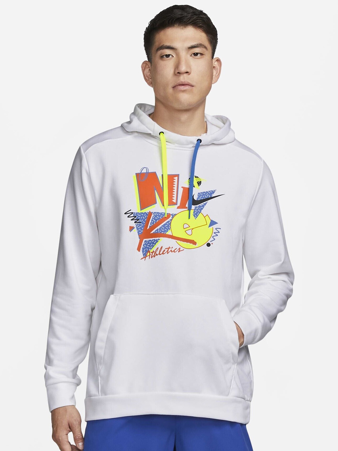

Nike Dri-FIT Printed Pullover Training Hooded T-shirt, White