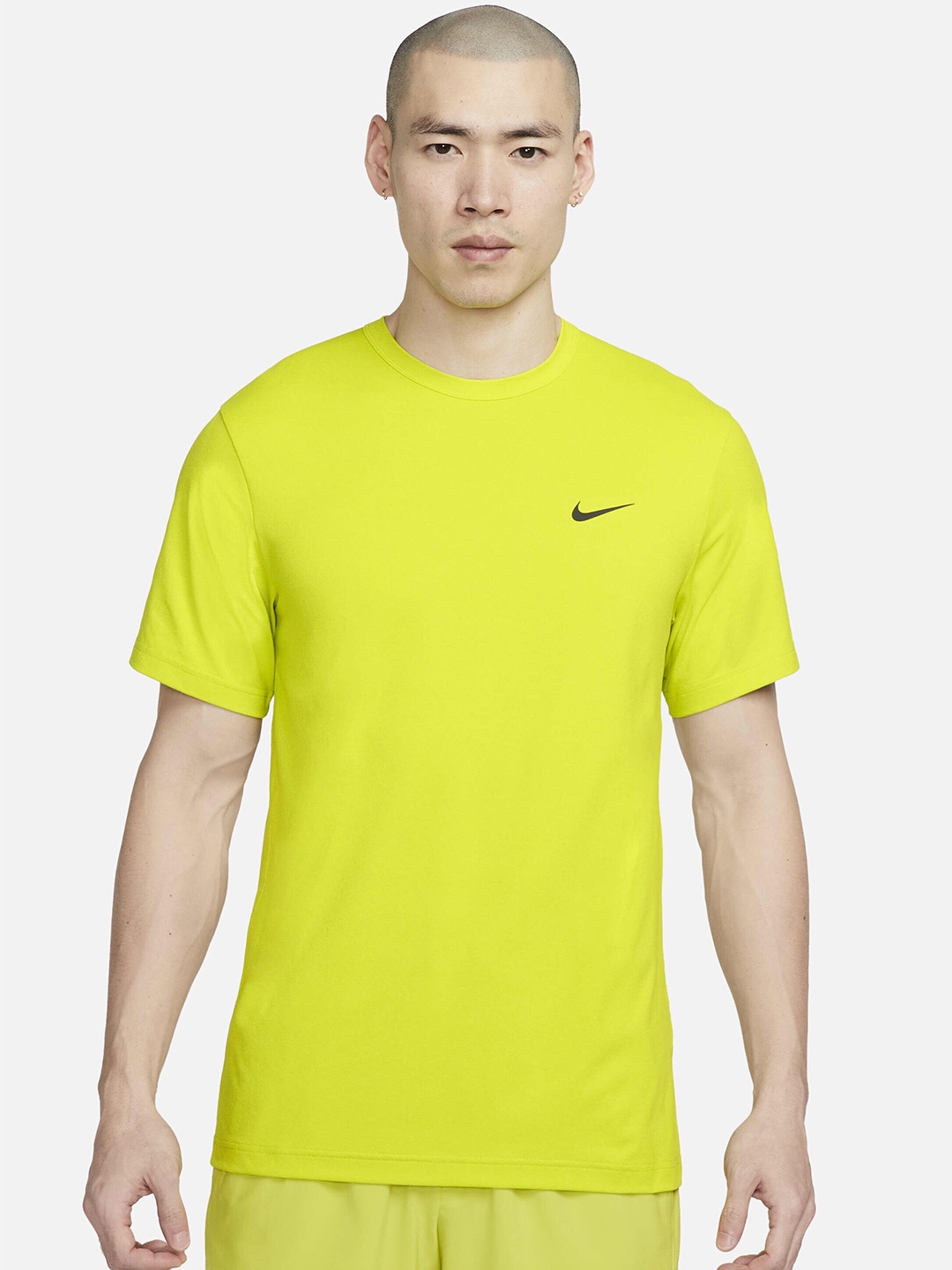

Nike Men Dri-FIT UV Hyverse Short-Sleeve Fitness T-Shirt, Fluorescent green