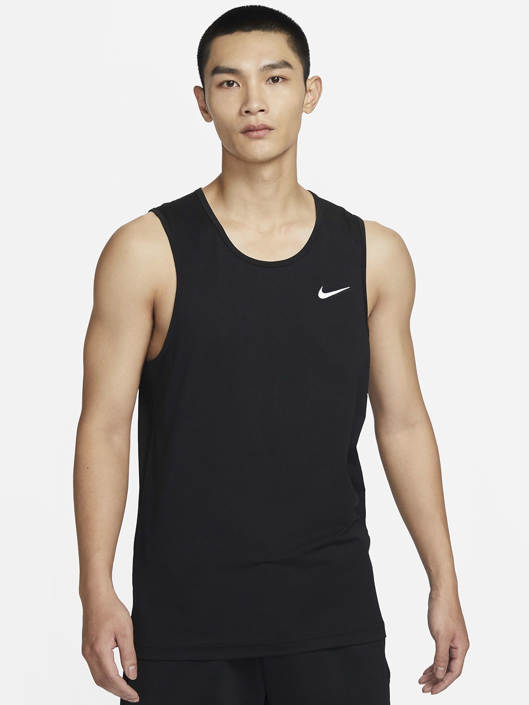 

Nike Brand Logo Printed Dri-Fit Hyverse Fitness Tank Tshirt, Black