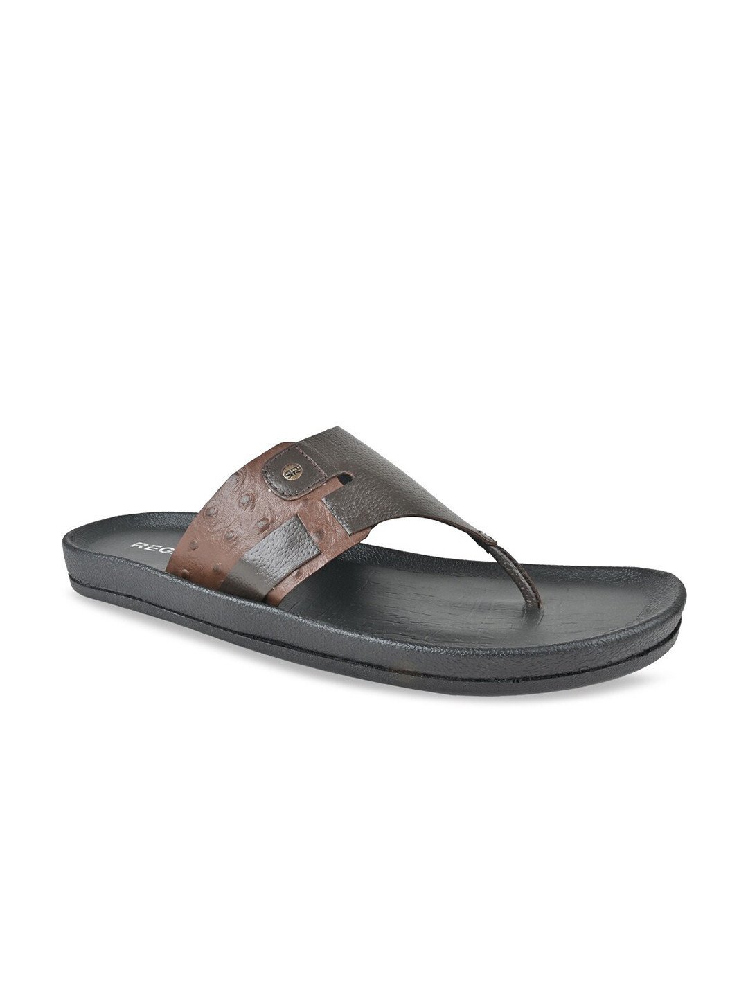 

Regal Men Textured Leather Comfort Sandals, Brown