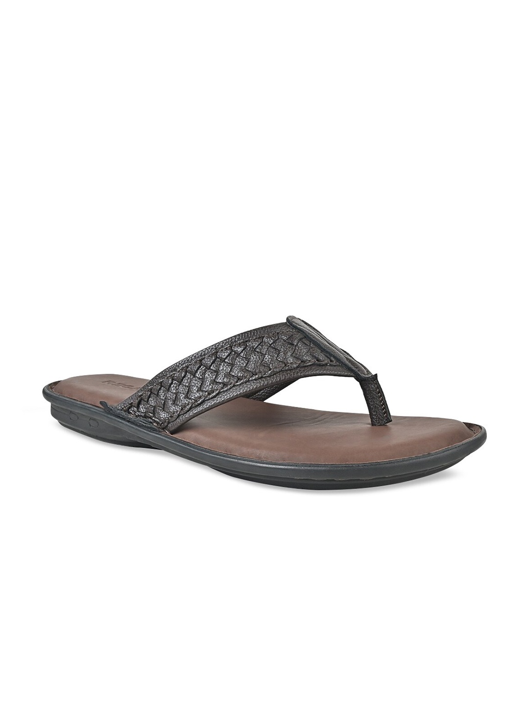 

Regal Men Textured Open Toe Comfort Sandals, Black
