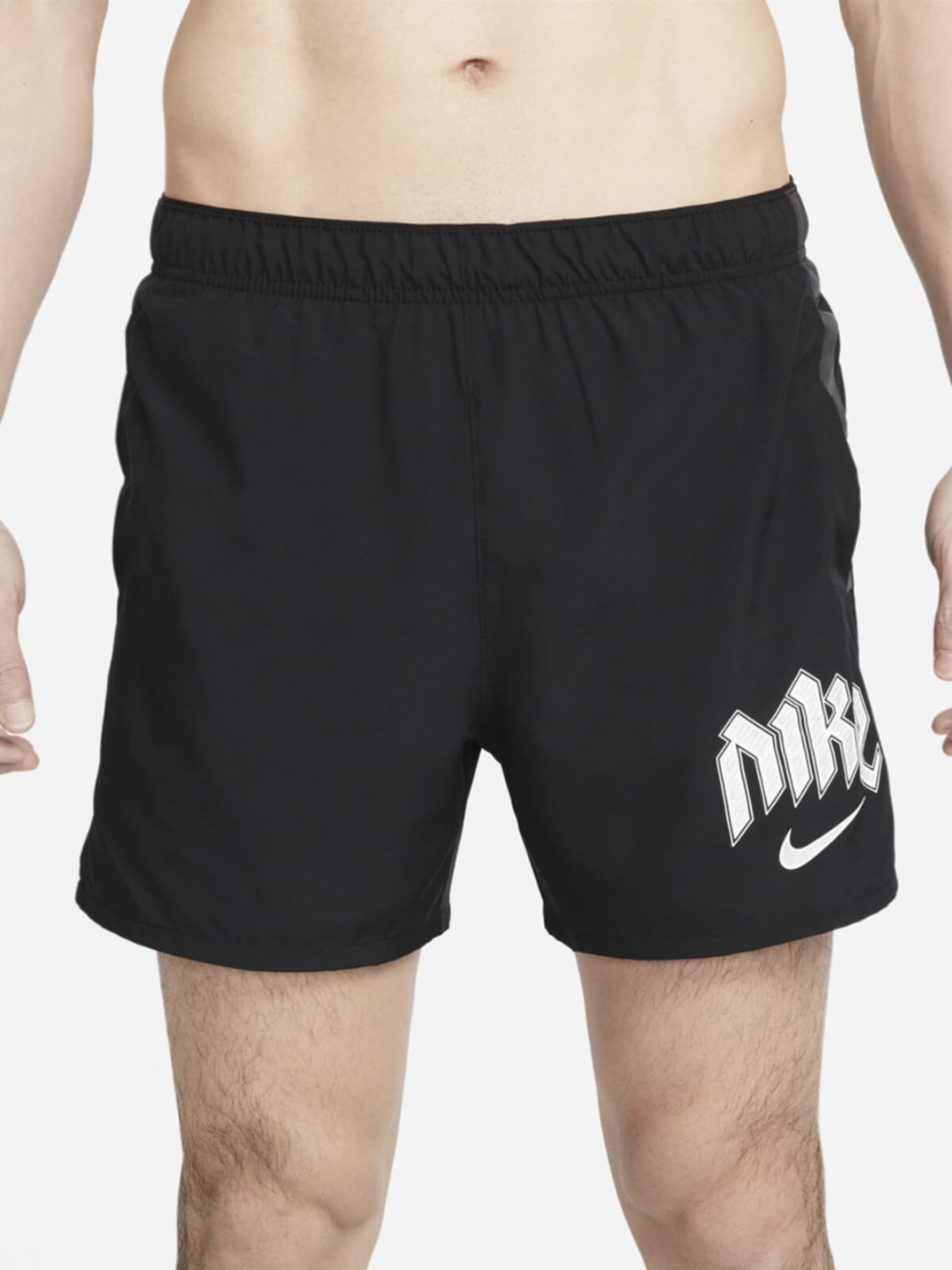 

Nike Men Dri-Fit Run Division Challenger Graphic-Printed Brief-Lined Running Shorts, Black