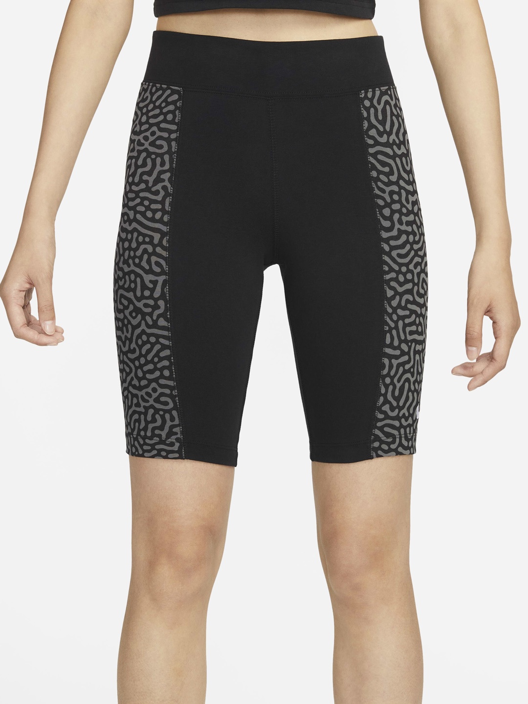 

Nike Women Sportswear Sport Shine Mid-Rise Biker Shorts, Black