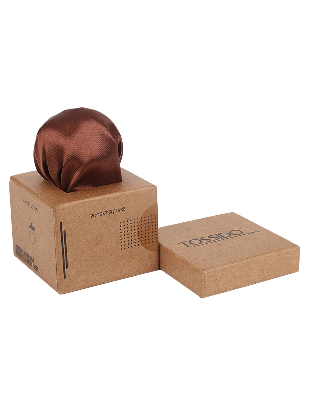 

Tossido Men Microfiber Pocket Square, Brown