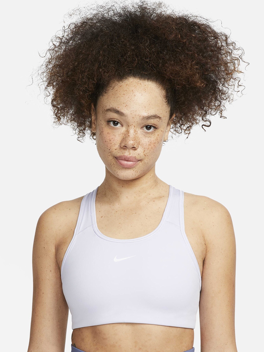 

Nike Swoosh Medium-Support 1-Piece Padded Sports Bra, Purple