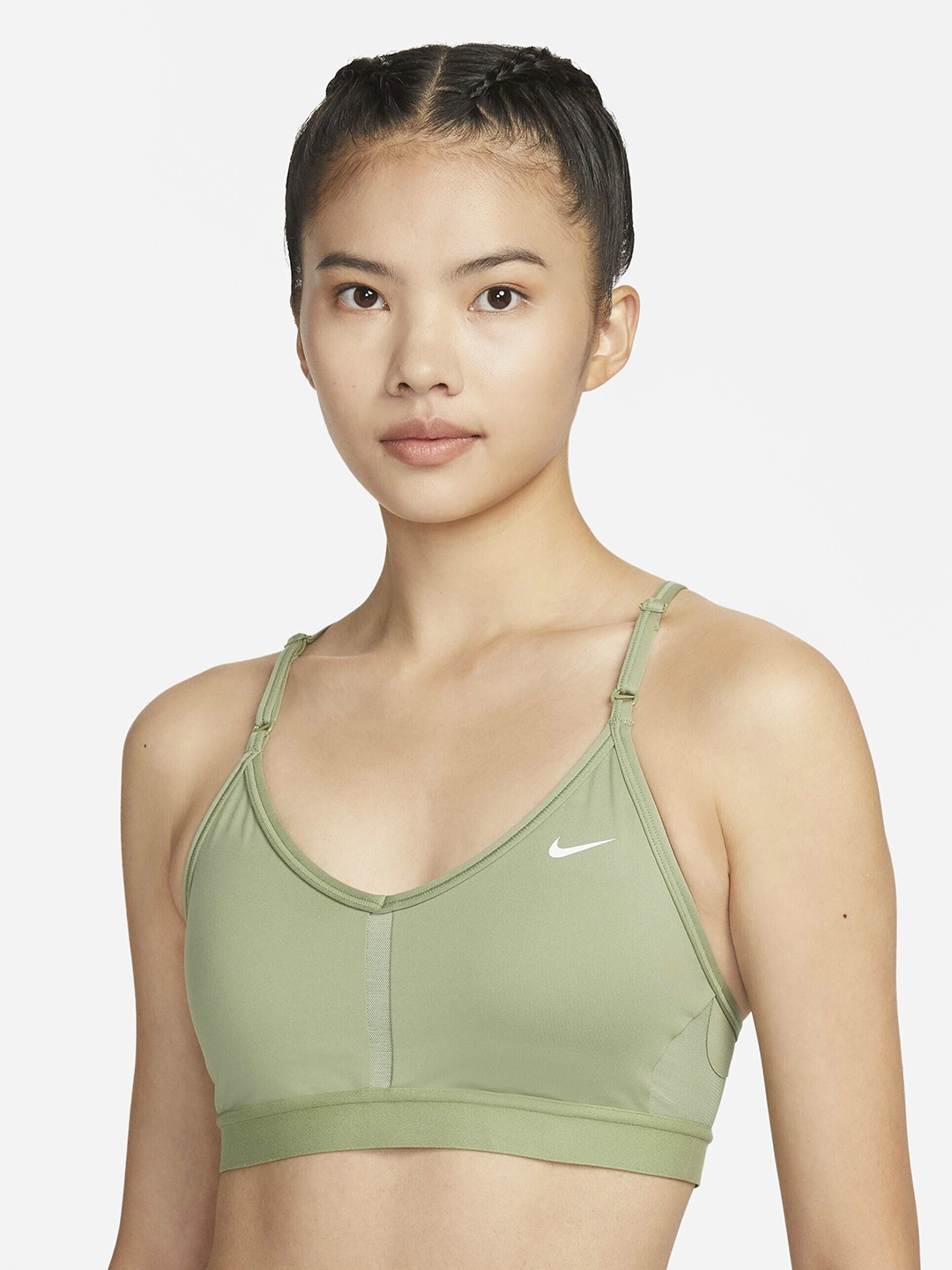 

Nike Women Dri-FIT Indy Light-Support Padded V-Neck Sports Bra, Sea green