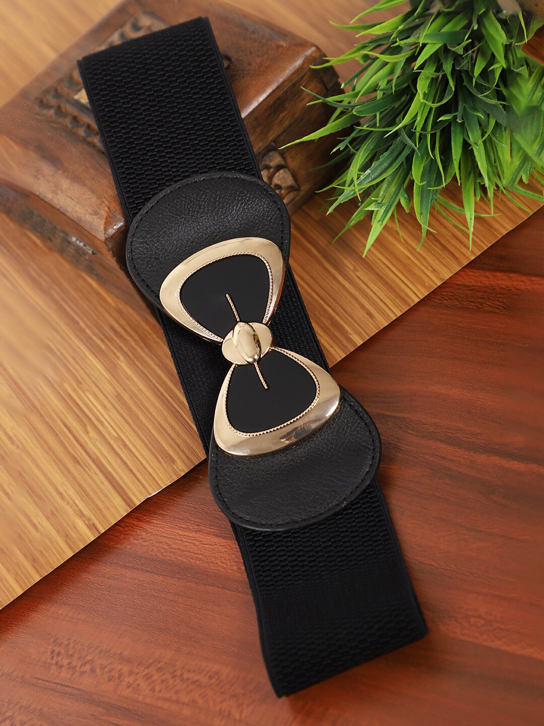 

DressBerry Women Black Embellished Stretchable Belt