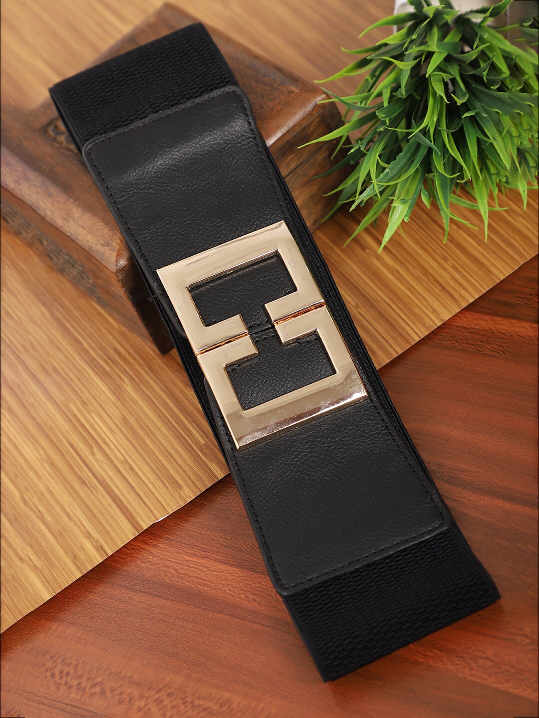 

DressBerry Women Black Embellished Stretchable Belt