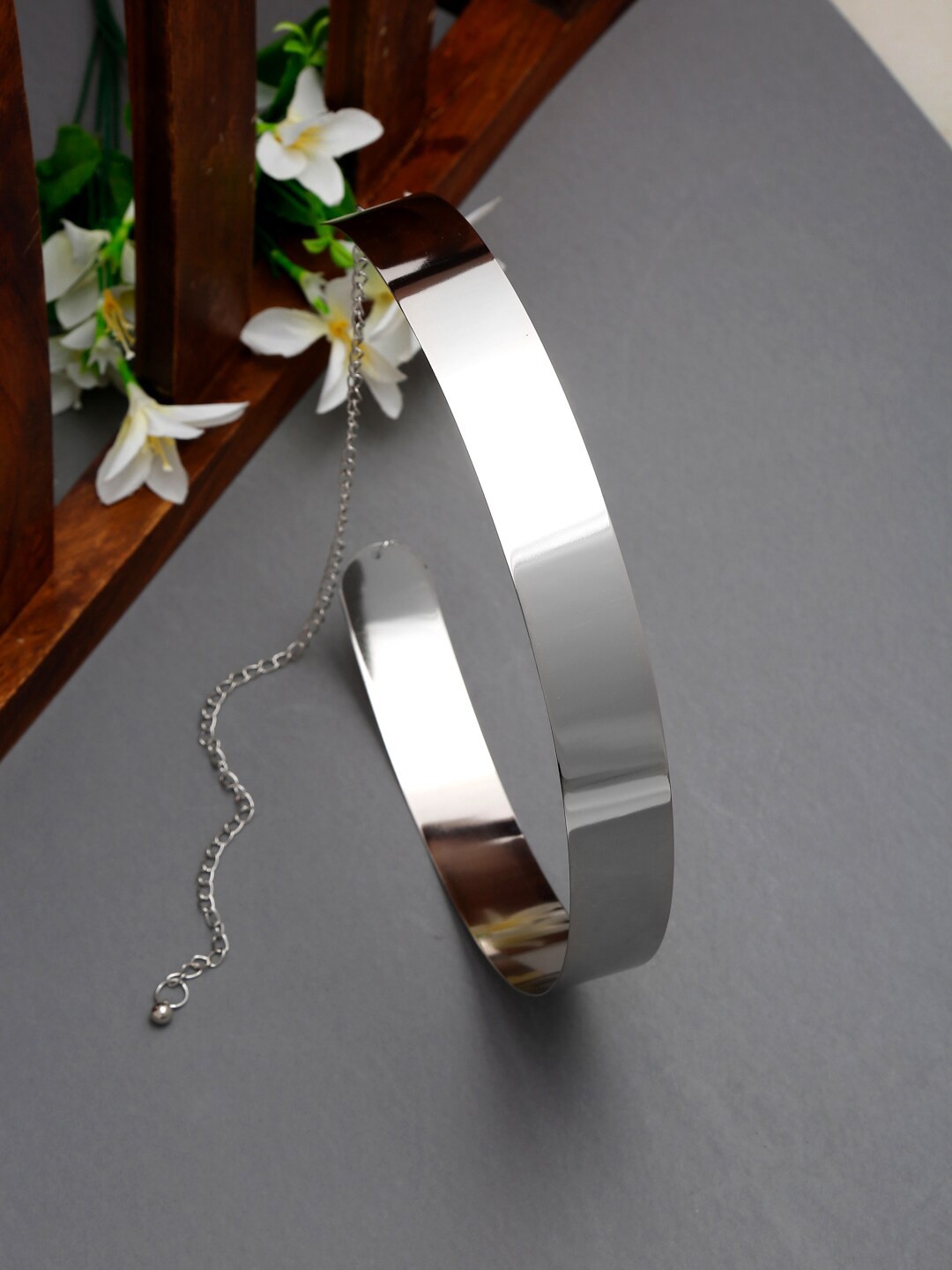 

DressBerry Women Silver Toned Wide Belt