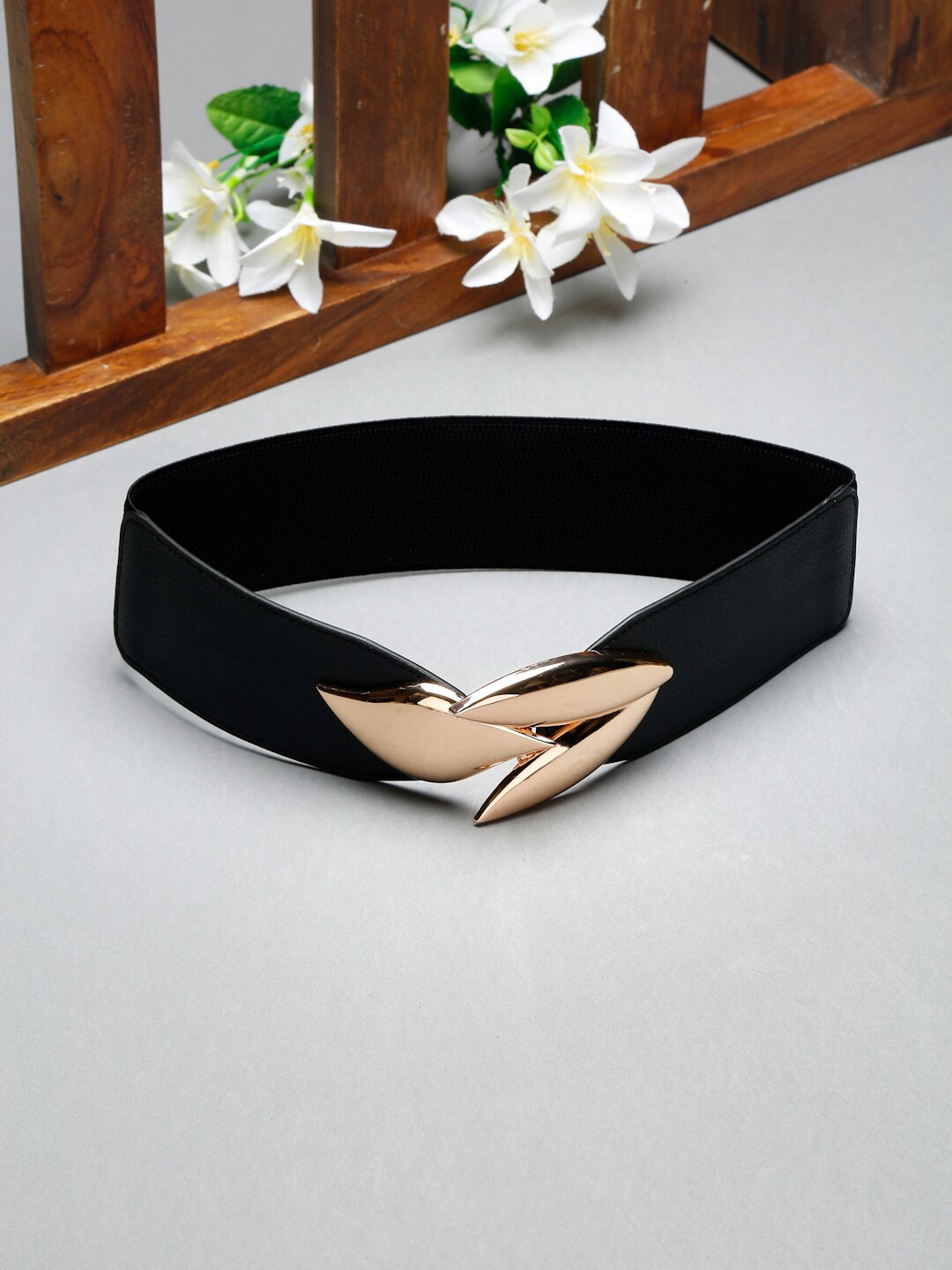 

DressBerry Women Black Stretchable Wide Belt