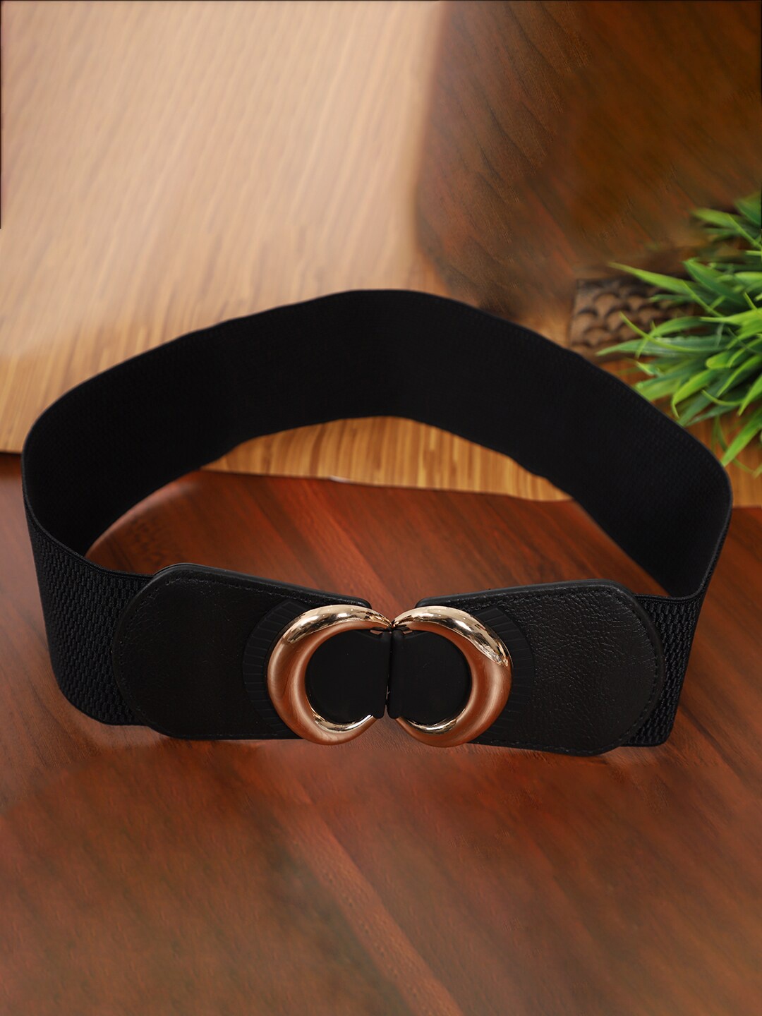 

DressBerry Women Black Stretchable Wide Belt