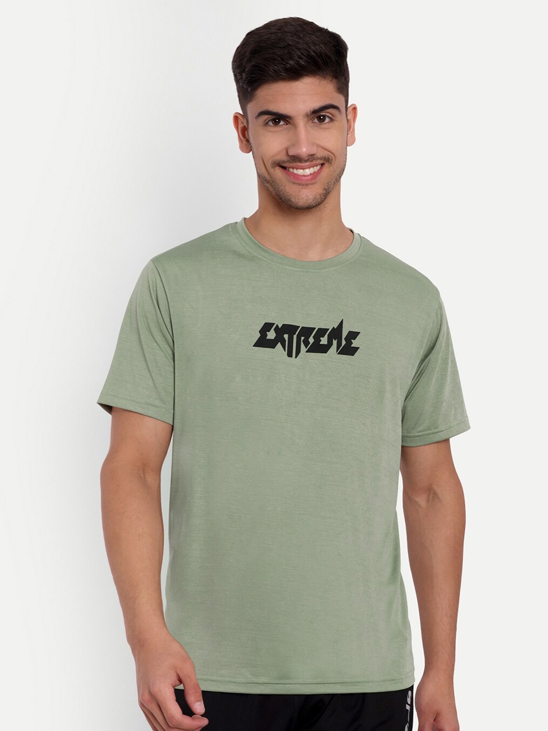 

SIAPA Typography Printed Antimicrobial T-shirt, Sea green