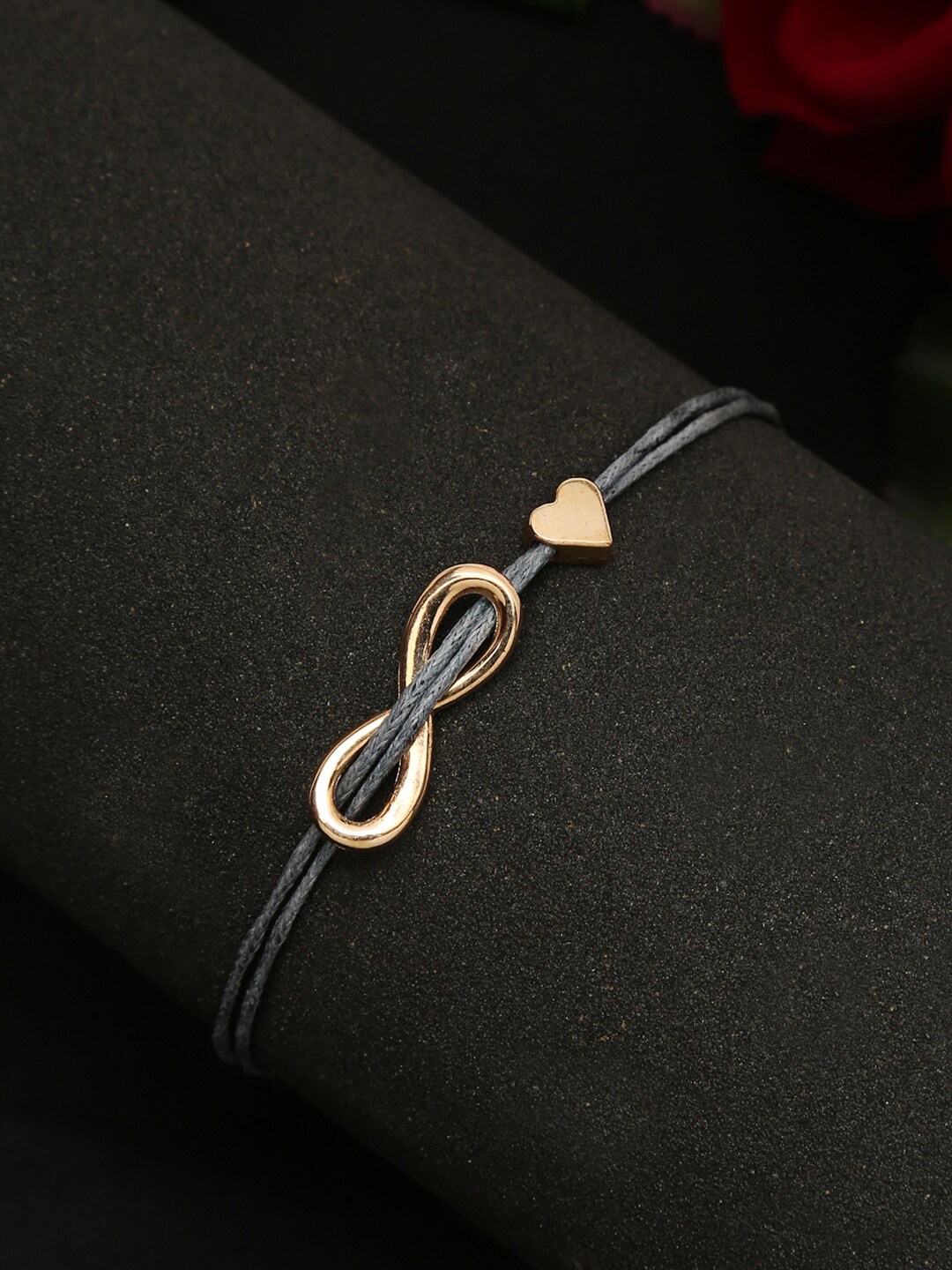 

DressBerry Women Gold-Plated Gold-Toned & Grey Link Bracelet