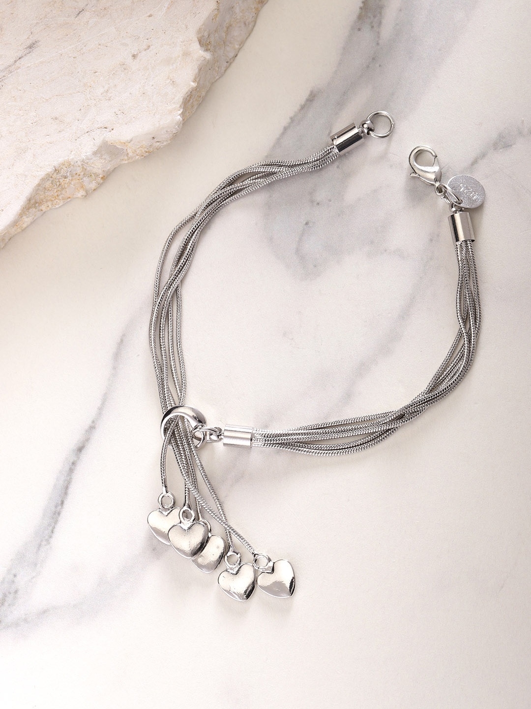 

DressBerry Women Silver-Plated Silver-Toned Multistrand Bracelet