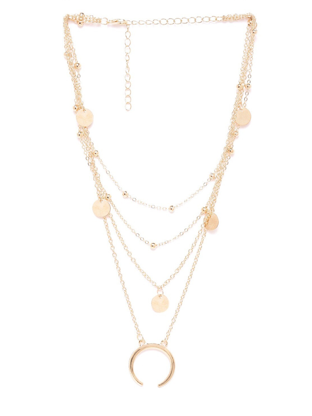 

DressBerry Gold-Toned Gold-Plated Layered Necklace