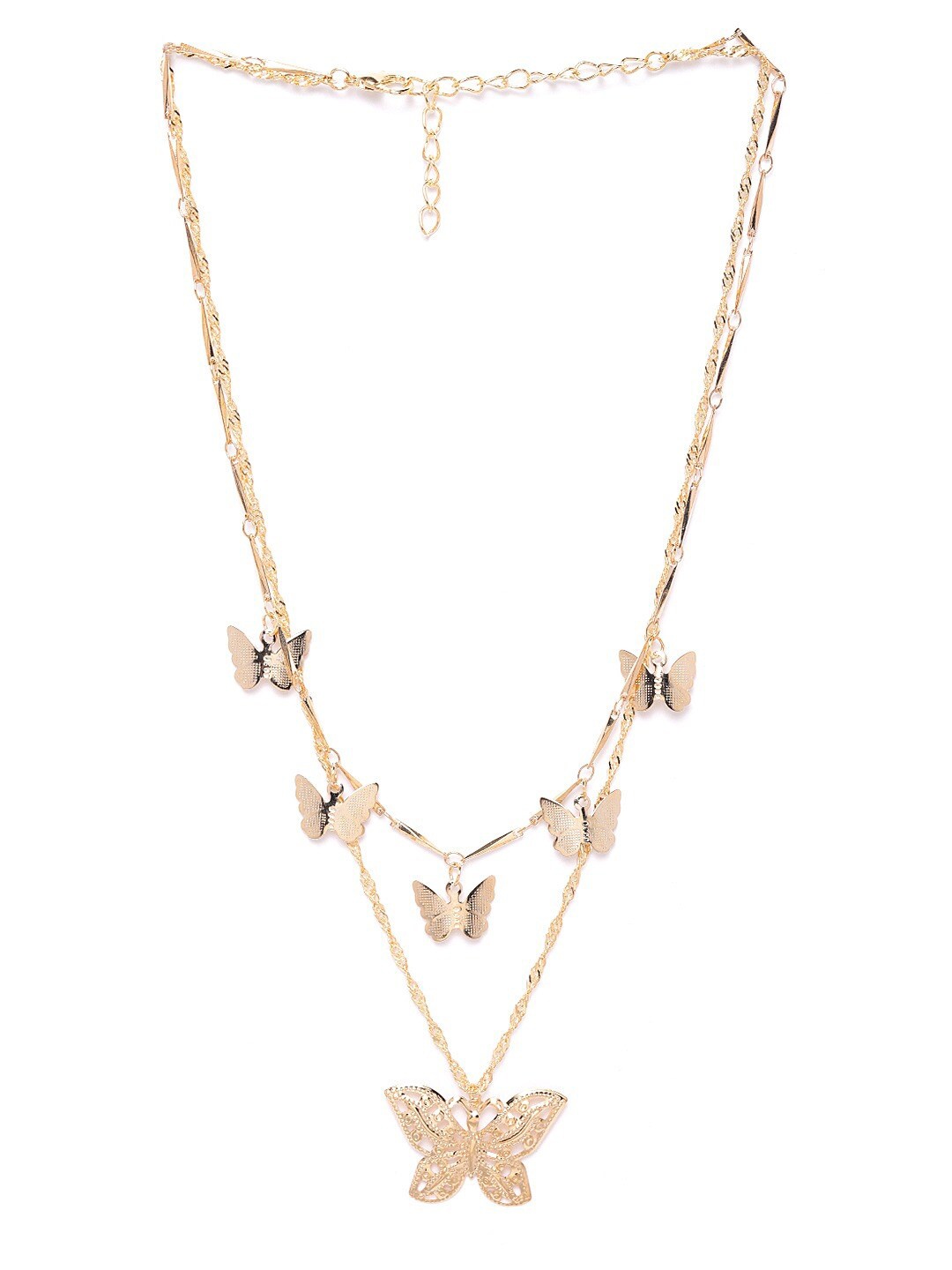 

DressBerry Gold-Toned Gold-Plated Layered Necklace
