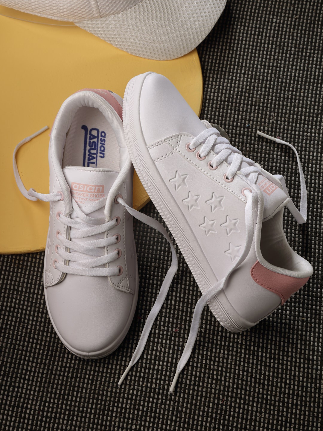 

ASIAN Women Textured Lightweight Sneakers, White
