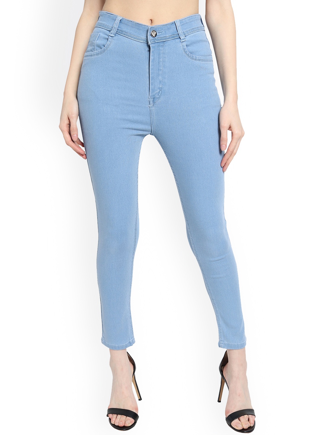 

TYFFYN Women Jean Clean Look Mid Rise Jeans, Blue