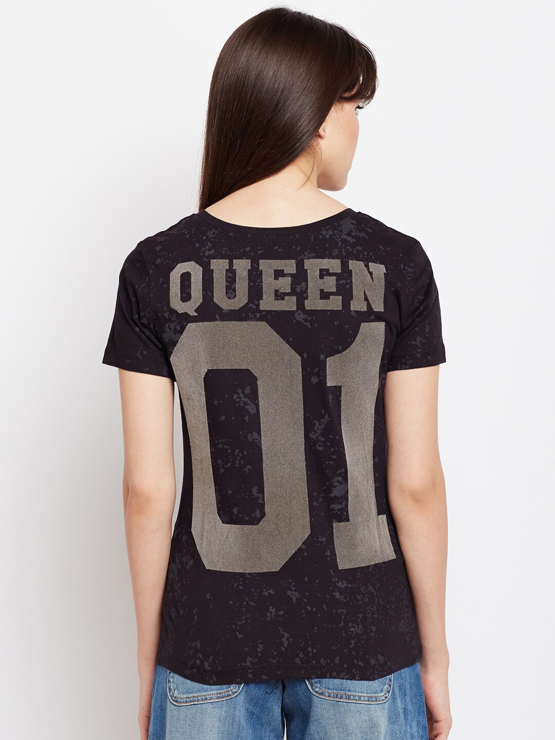 

PUNK Varsity Printed Cotton T-shirt, Black