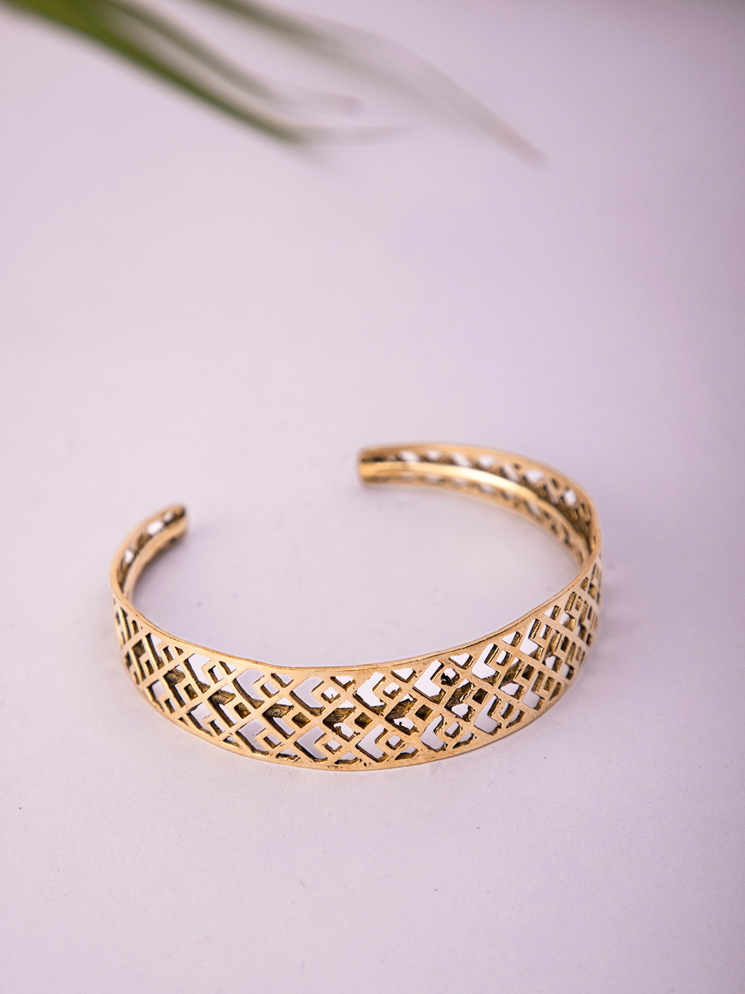 

Studio One Love Brass-Plated Cuff Bracelet, Gold