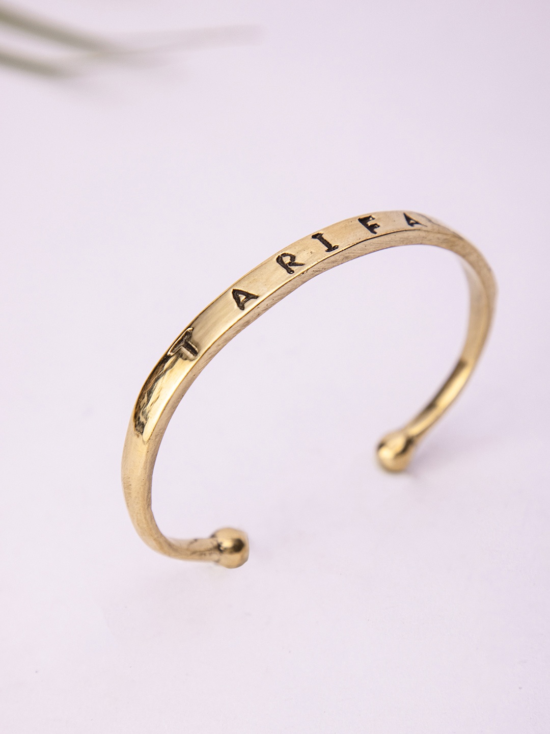 

Studio One Love Brass-Plated Cuff Bracelet, Gold