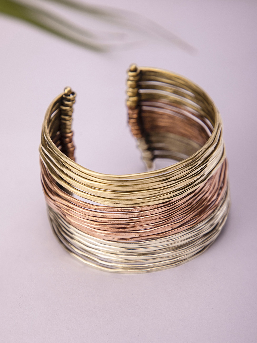 

Studio One Love Brass-Plated Cuff Bracelet, Gold
