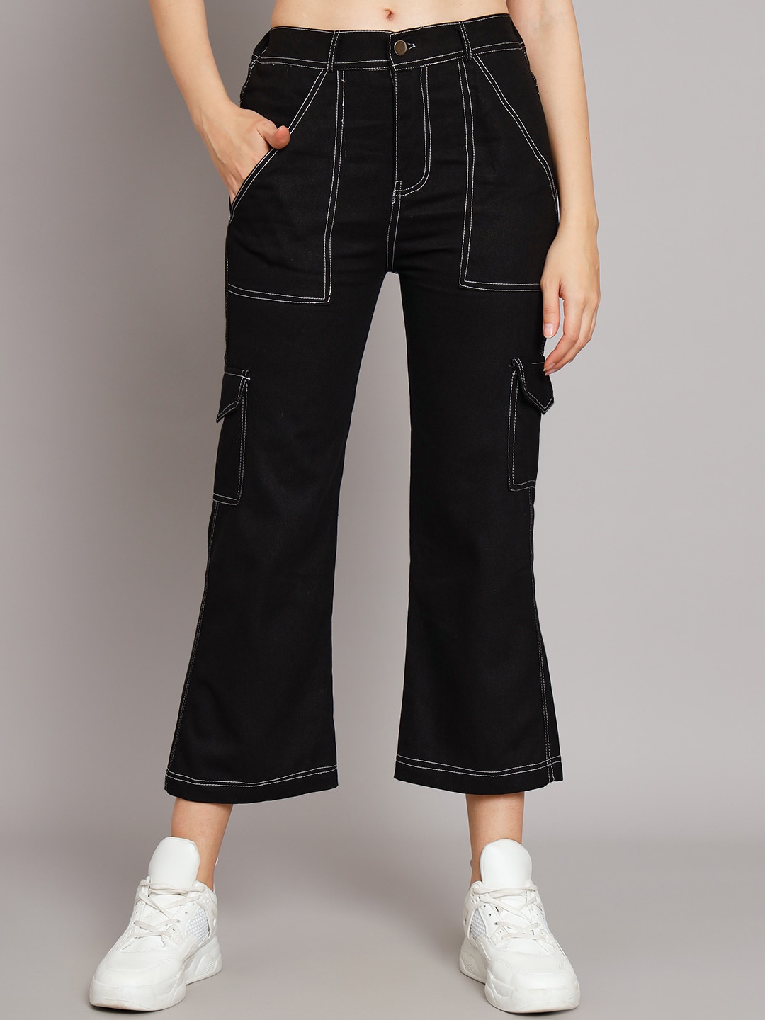 

Funday Fashion Women Mid-Rise Clean Look Jeans, Black