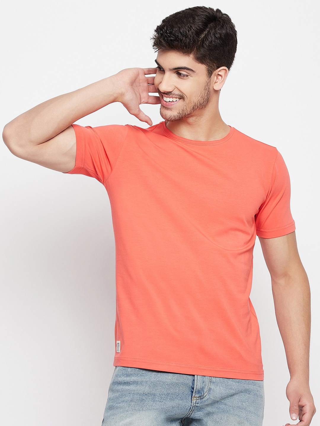 

QUBIC Round Neck Cotton Tshirt, Orange