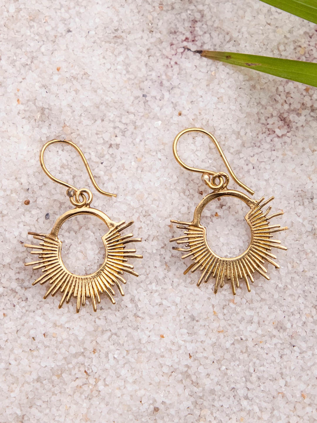 

Studio One Love Brass-Plated Contemporary Drop Earrings, Gold