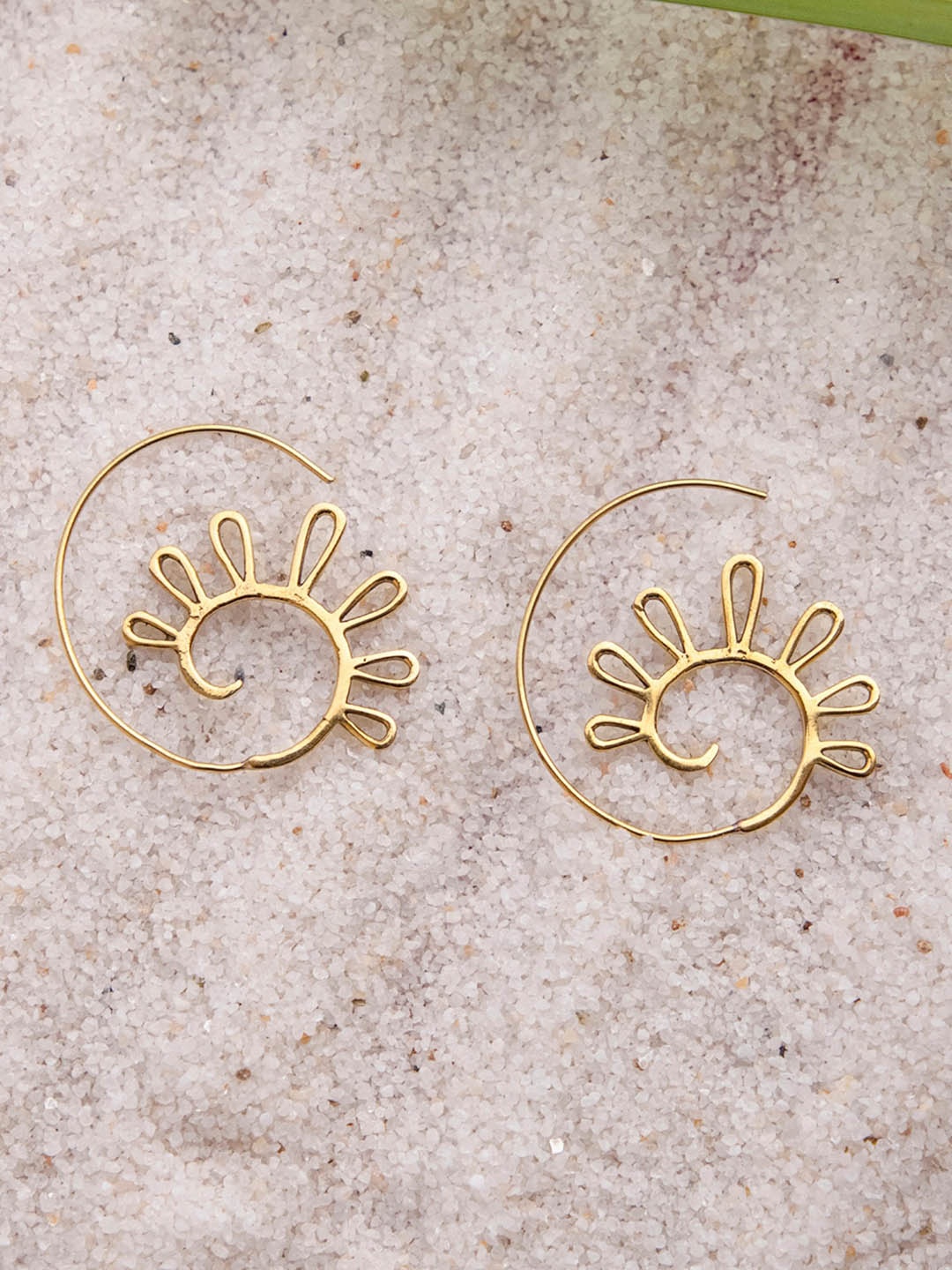 

Studio One Love Circular Shaped Drop Earrings, Gold