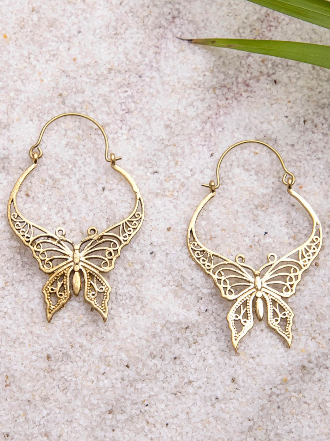 

Studio One Love Brass-Plated Circular Hoop Earrings, Gold