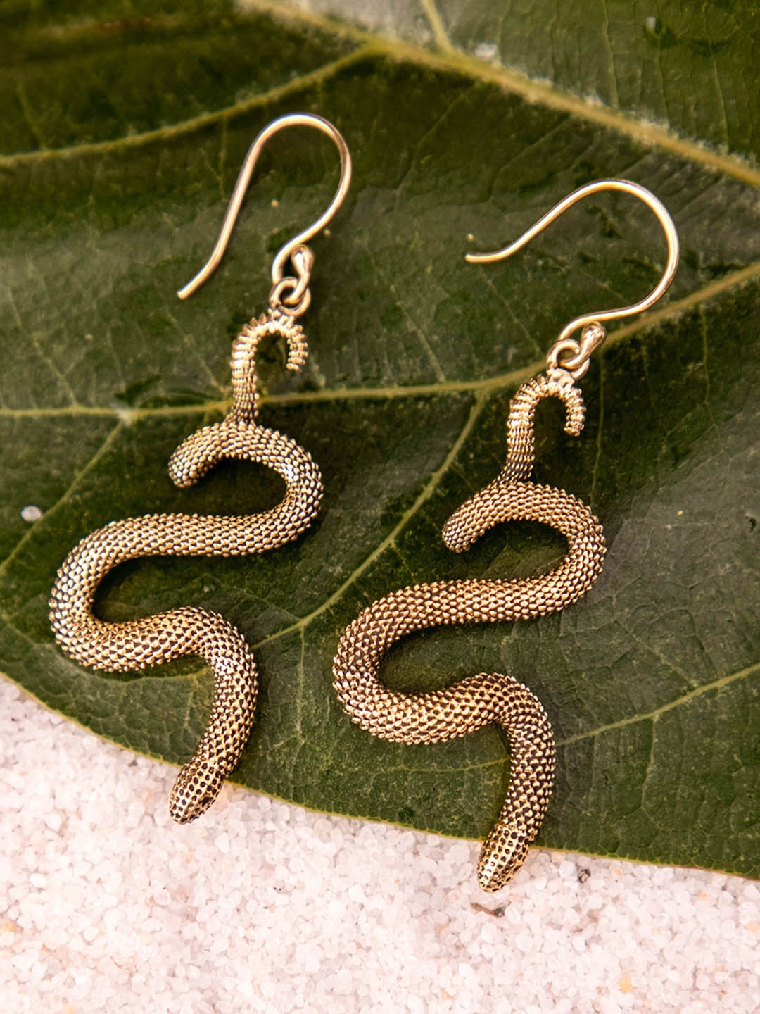 

Studio One Love Brass-Plated Contemporary Drop Earrings, Gold