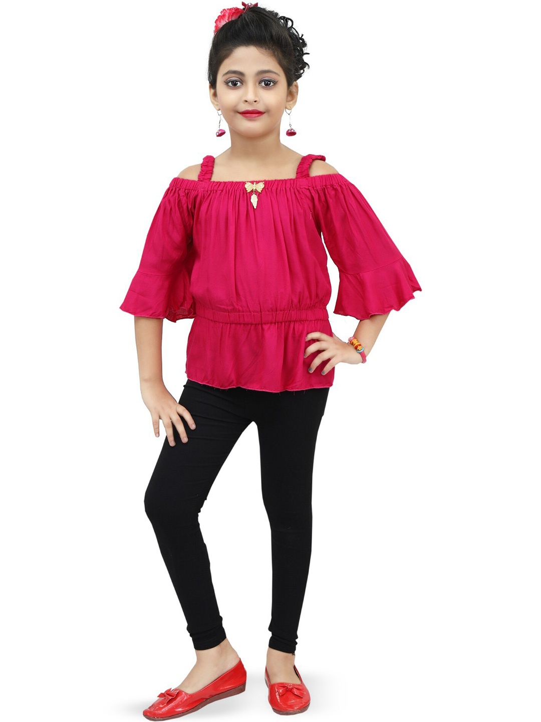 

BAESD Girls Top with Leggings, Pink