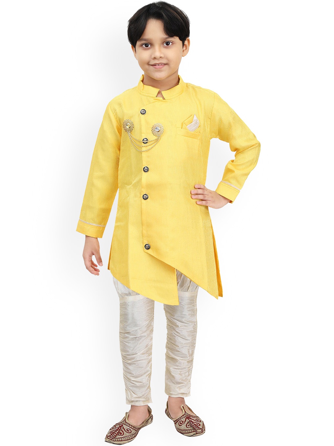 

BAESD Boys Kurta With Pyjamas, Yellow