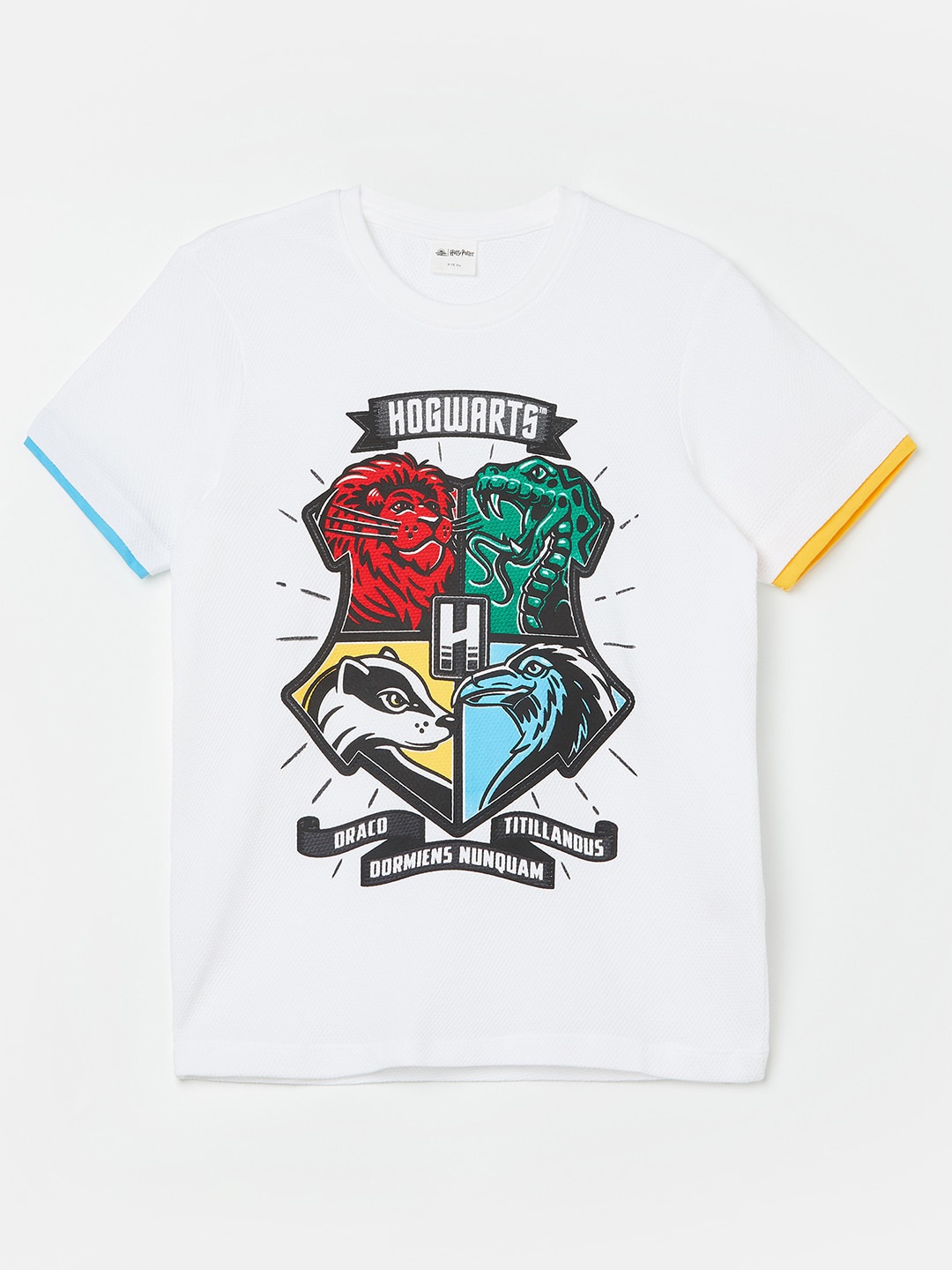 

Fame Forever by Lifestyle Boys Graphic Printed Round Neck Pure Cotton T-shirt, White