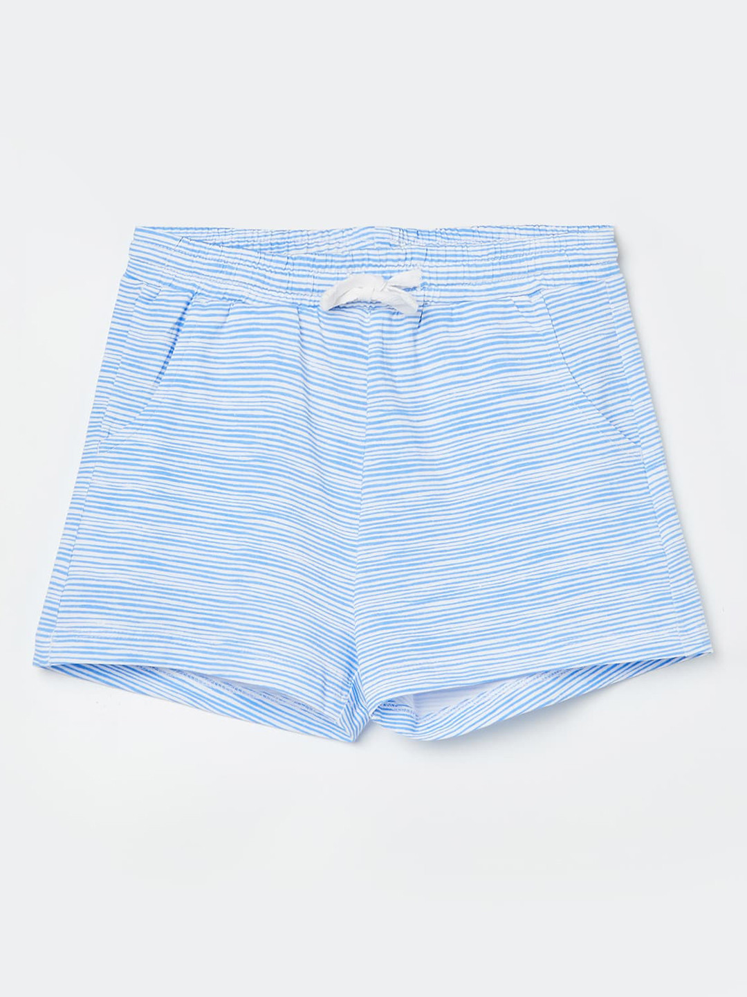 

Fame Forever by Lifestyle Girls Striped Pure Cotton Hot Pants, Blue