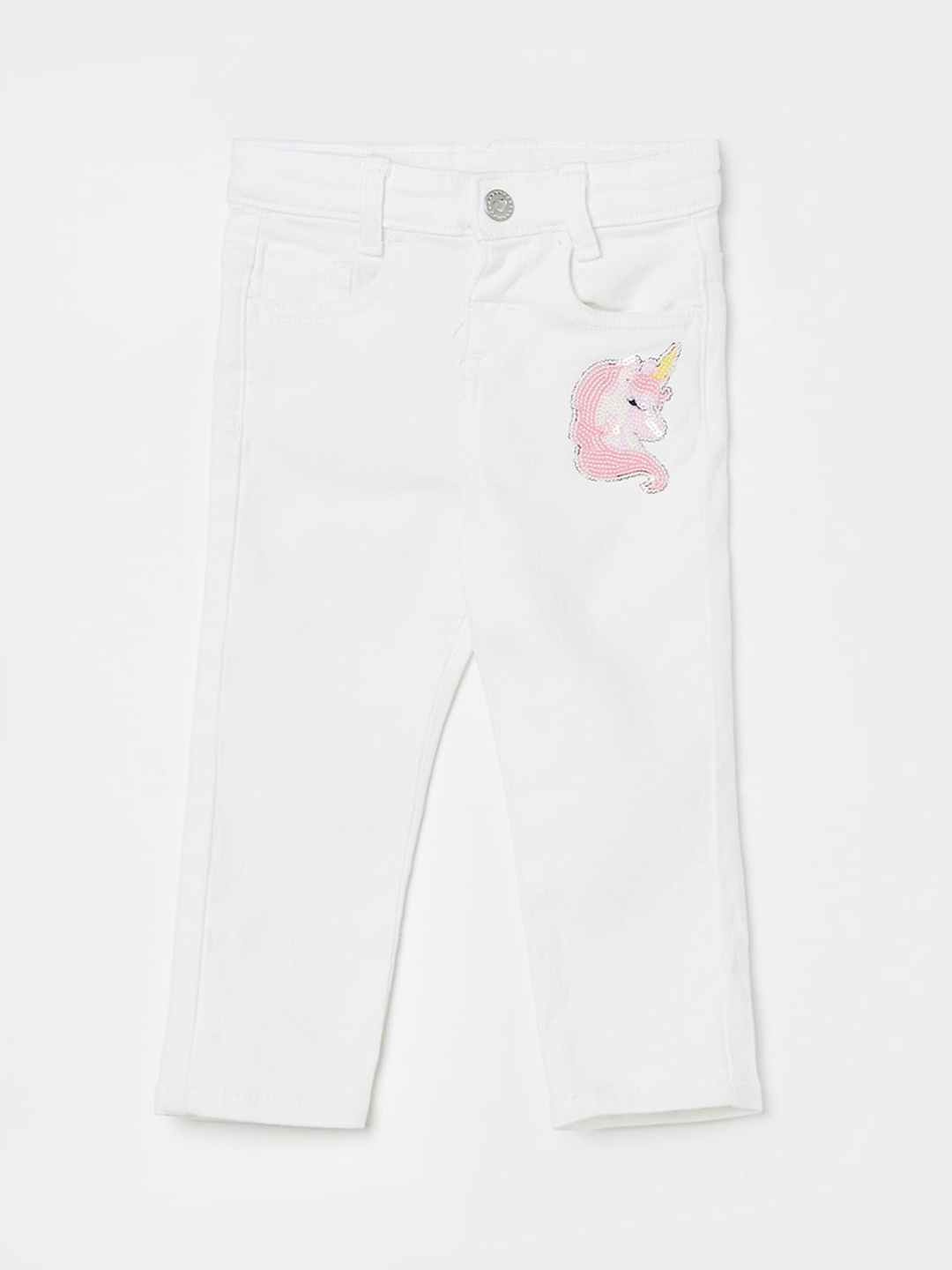 

Juniors by Lifestyle Kids Girls Mid-Rise Embellished Jeans, White