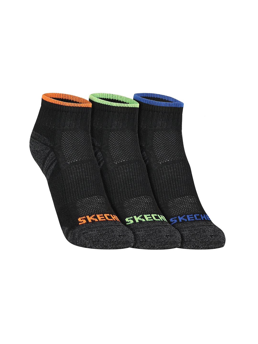 

Skechers Boys Pack Of 3 Patterned Ankle-Length Socks, Black